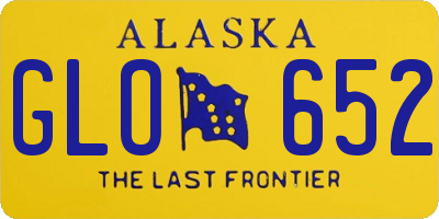 AK license plate GLO652