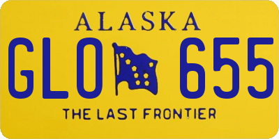 AK license plate GLO655