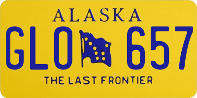 AK license plate GLO657