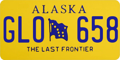 AK license plate GLO658