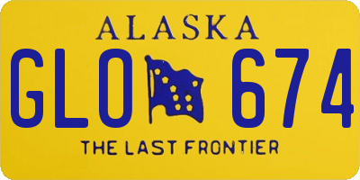 AK license plate GLO674