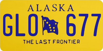 AK license plate GLO677