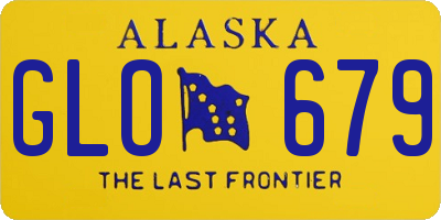 AK license plate GLO679