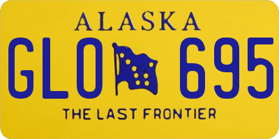 AK license plate GLO695