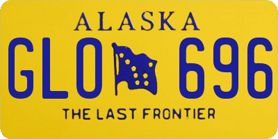 AK license plate GLO696