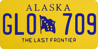 AK license plate GLO709