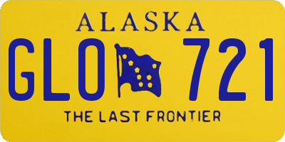 AK license plate GLO721