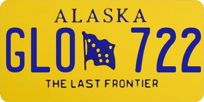 AK license plate GLO722