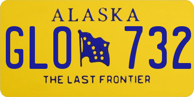 AK license plate GLO732