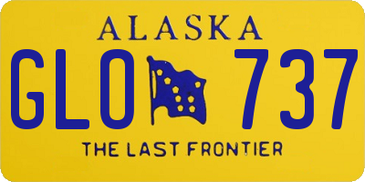 AK license plate GLO737