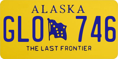 AK license plate GLO746