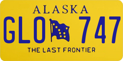 AK license plate GLO747