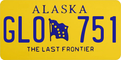 AK license plate GLO751