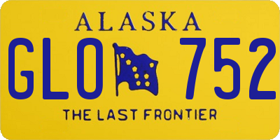 AK license plate GLO752