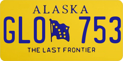 AK license plate GLO753