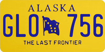 AK license plate GLO756
