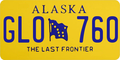 AK license plate GLO760