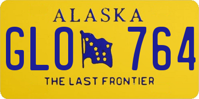 AK license plate GLO764