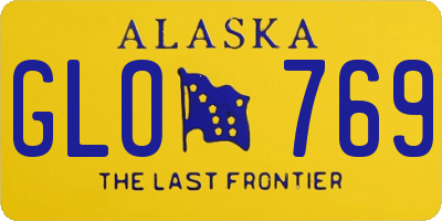 AK license plate GLO769
