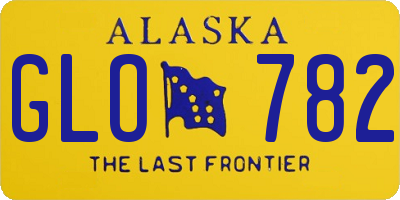 AK license plate GLO782