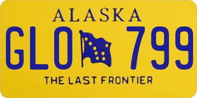AK license plate GLO799