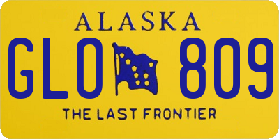 AK license plate GLO809