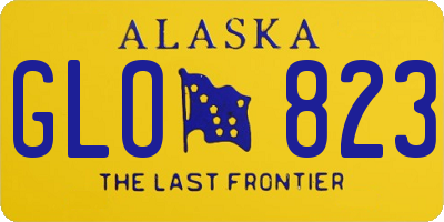 AK license plate GLO823