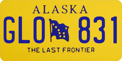AK license plate GLO831
