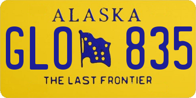 AK license plate GLO835