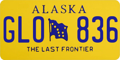 AK license plate GLO836