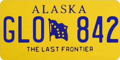 AK license plate GLO842