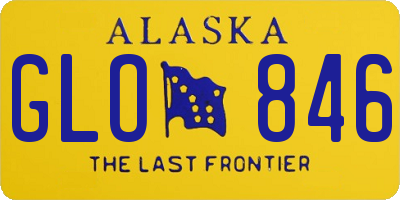 AK license plate GLO846