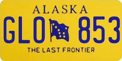 AK license plate GLO853