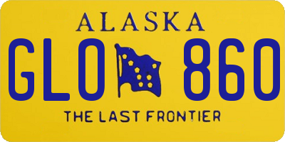 AK license plate GLO860