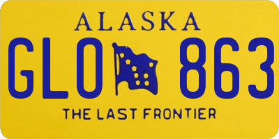AK license plate GLO863