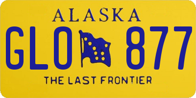 AK license plate GLO877