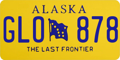 AK license plate GLO878