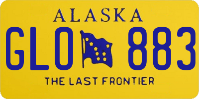 AK license plate GLO883