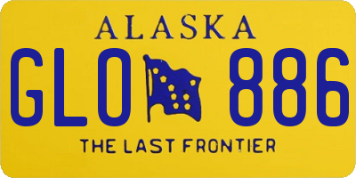 AK license plate GLO886