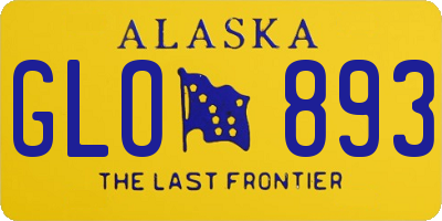 AK license plate GLO893