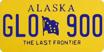 AK license plate GLO900