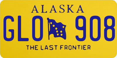 AK license plate GLO908