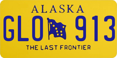 AK license plate GLO913