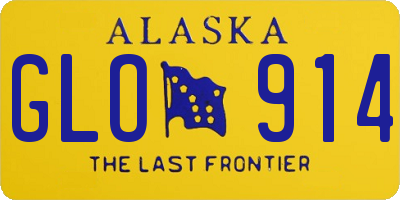 AK license plate GLO914