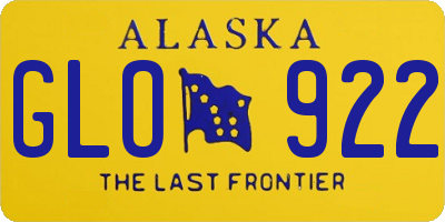 AK license plate GLO922