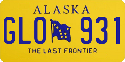 AK license plate GLO931