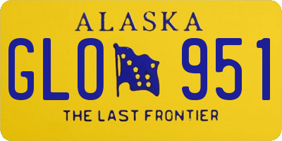 AK license plate GLO951