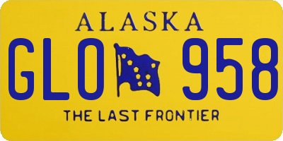 AK license plate GLO958