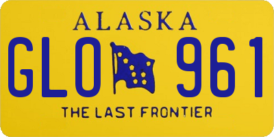 AK license plate GLO961