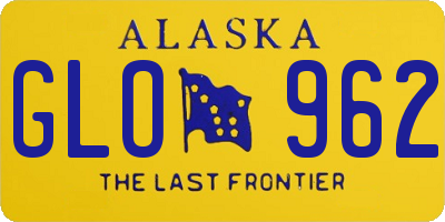AK license plate GLO962
